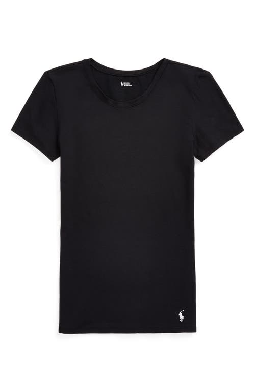 Polo Ralph Lauren Stretch Cotton T-shirt In Black