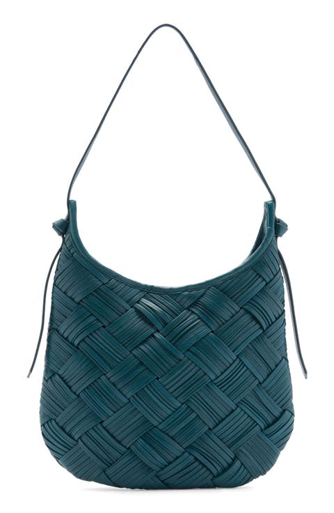 Woven Leather Shoulder Bag
