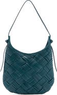MANGO Woven Leather Shoulder Bag