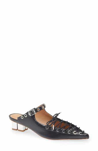 Ganni Eyelets Lace-Up Mule