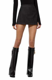 Alice + Olivia Lakelyn Wrap Front Denim Skort