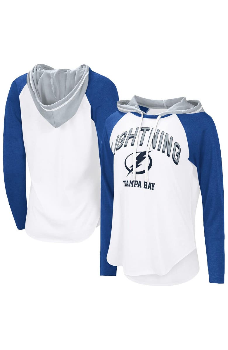 G-III 4HER BY CARL BANKS Women
s G-III 4Her by Carl Banks  White Tampa Bay Lightning VIP Raglan Long Sleeve Hoodie T-Shirt, Main, color, White