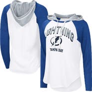 G-III 4HER BY CARL BANKS Women's G-III 4Her by Carl Banks White Tampa Bay Lightning VIP Raglan Long Sleeve Hoodie T-Shirt