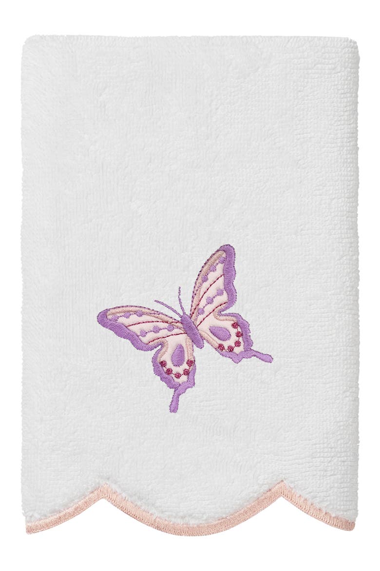 3-Piece Brittney Embroidered Turkish Cotton Towel Set, Alternate, color, WHITE/ PINK
