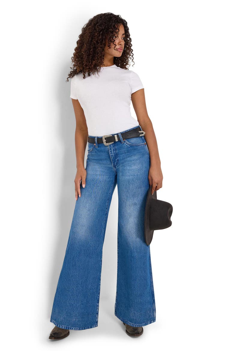 World Wide High Waist Wide Leg Jeans, Alternate, color, RANCH HOUSEDOWN