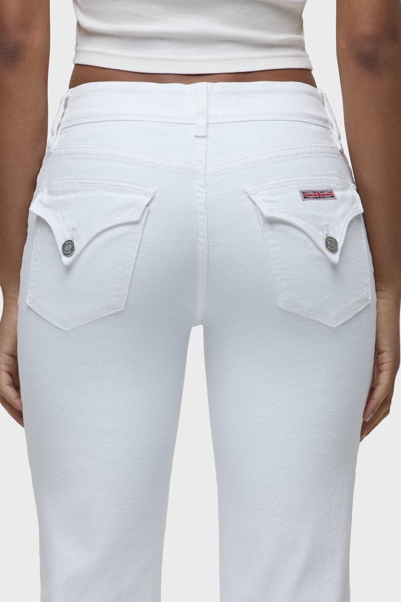 Dana Flap Pocket Flare, Alternate, color, WHITE
