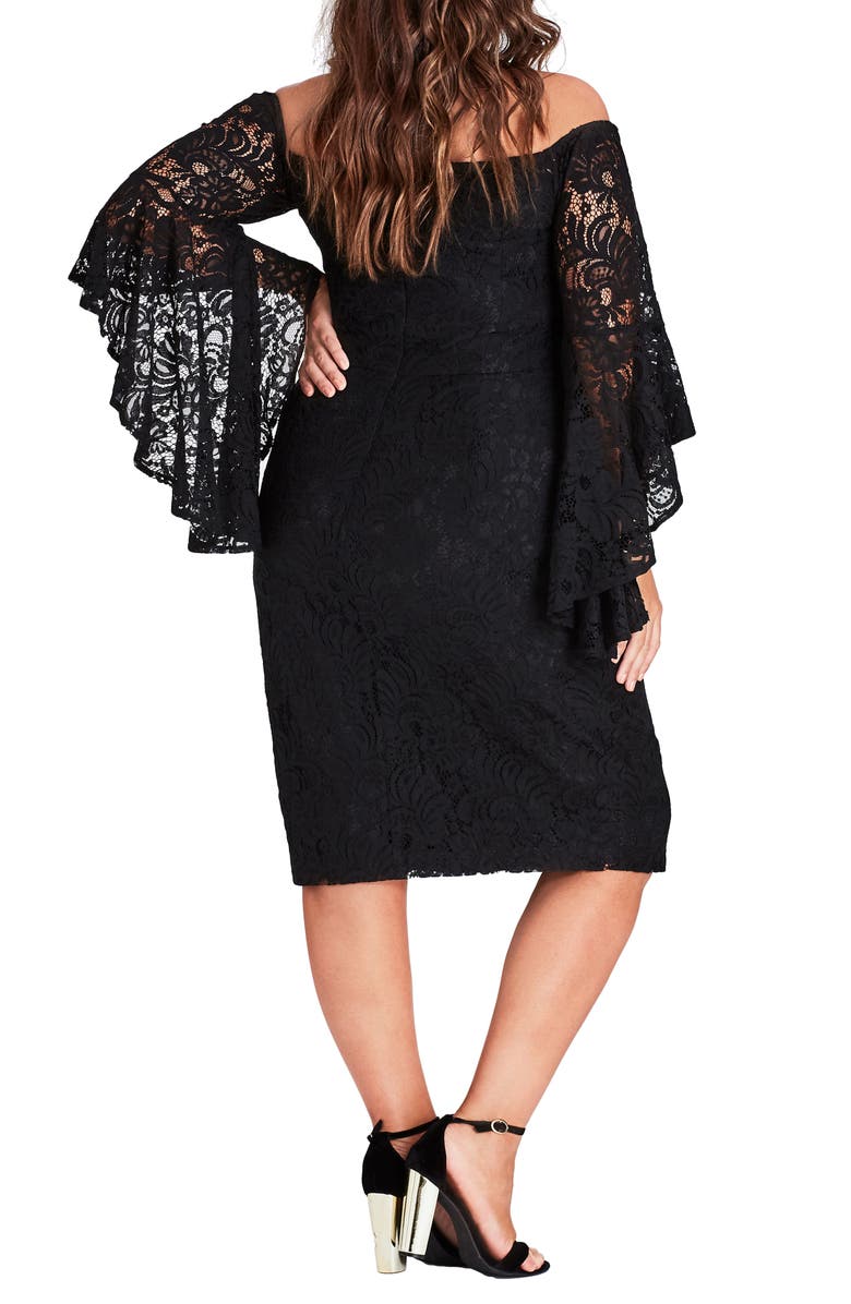 City Chic Mystic Lace Dress, Alternate, color, 