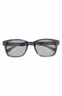 56mm Polarized Rectangular Sunglasses