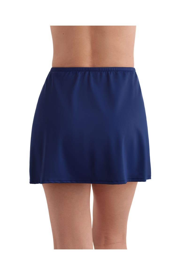 Side Slit Plus Size Swim Skirt, Alternate, color, Navy Blue
