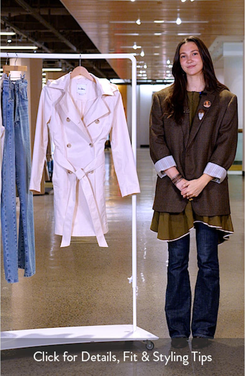 Hooded Belted Double Breasted Trench Coat, sales video thumbnail