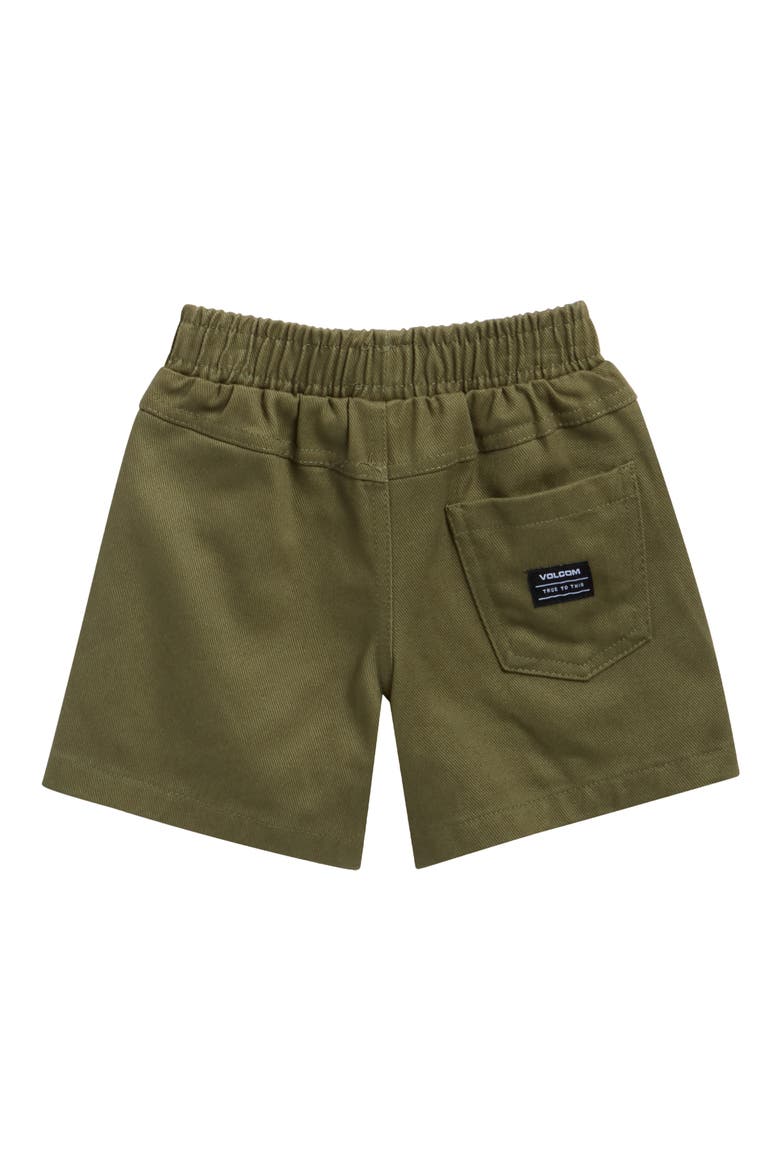 Stripe Short Sleeve Knit Button-Up Shirt & Shorts Set, Alternate, color, OLIVE