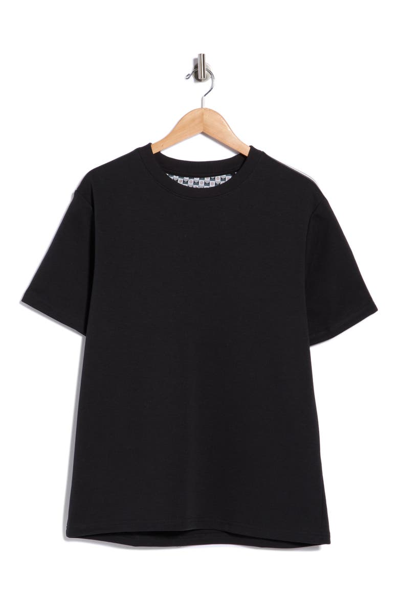Cotton Blend Crewneck T-Shirt, Alternate, color, BLACK