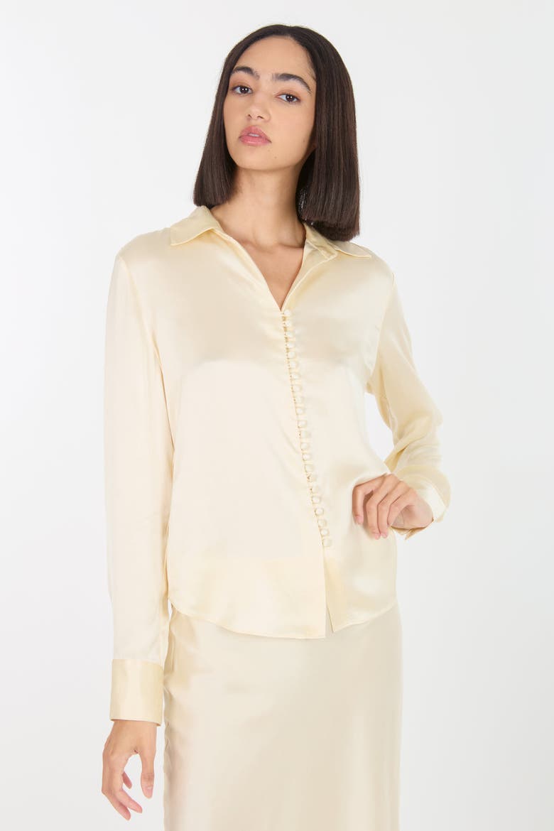 Joanne Blouse, Alternate, color, Vintage Crème
