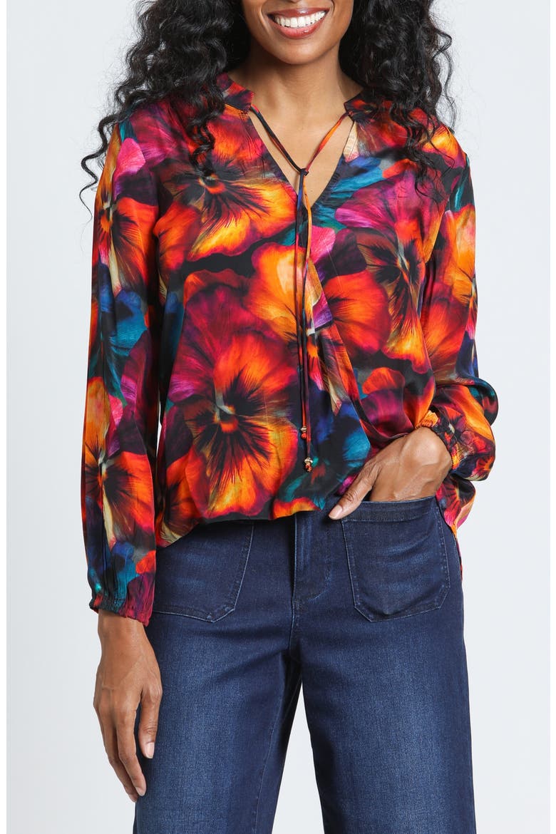 Crossover Tassel Top, Main, color, JEWEL-TONE TWILIGHT