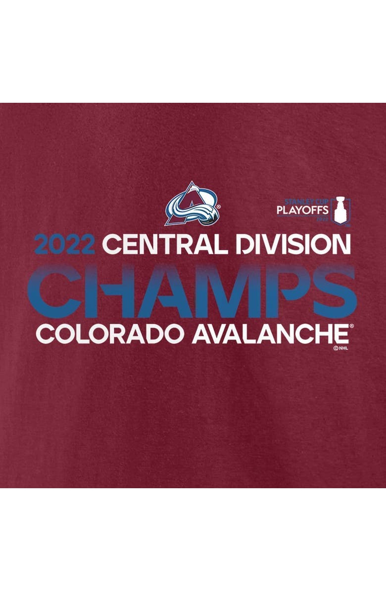 FANATICS Men's Fanatics Branded Burgundy Colorado Avalanche 2022 Central Division Champions Big & Tall T-Shirt, Alternate, color, 
