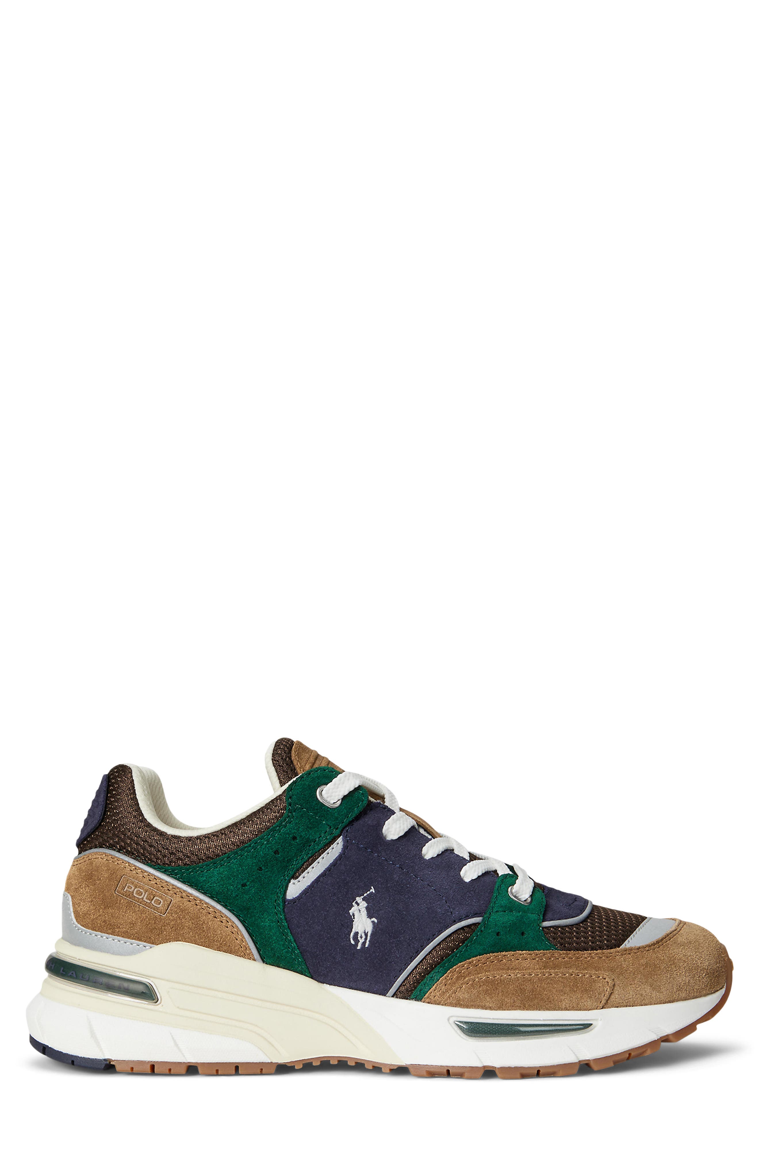 Polo Ralph Lauren Trackster Sneaker, Alternate, color, Desert Tan/ Navy/ Multi