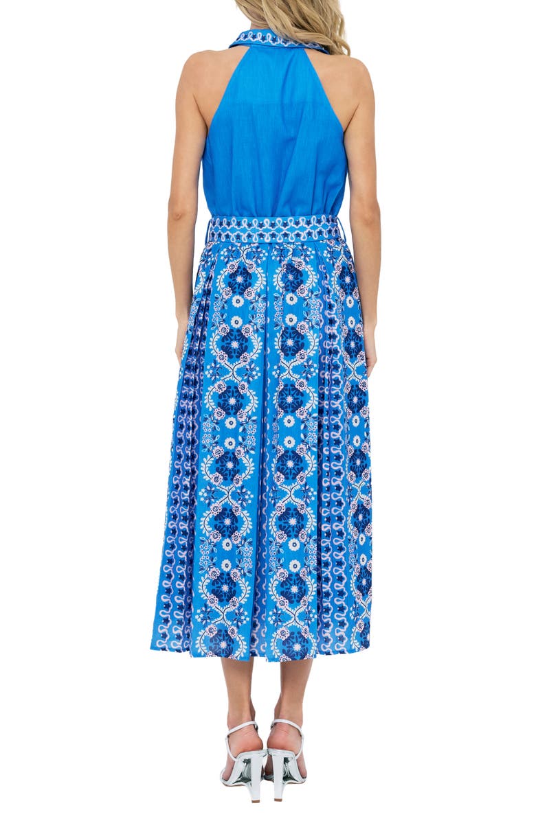 CIEBON Leena Belted Shirtdress, Alternate, color, Blue Multi