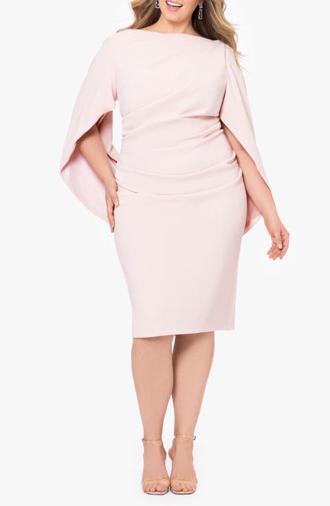 Drape Back Cocktail Dress (Plus Size)