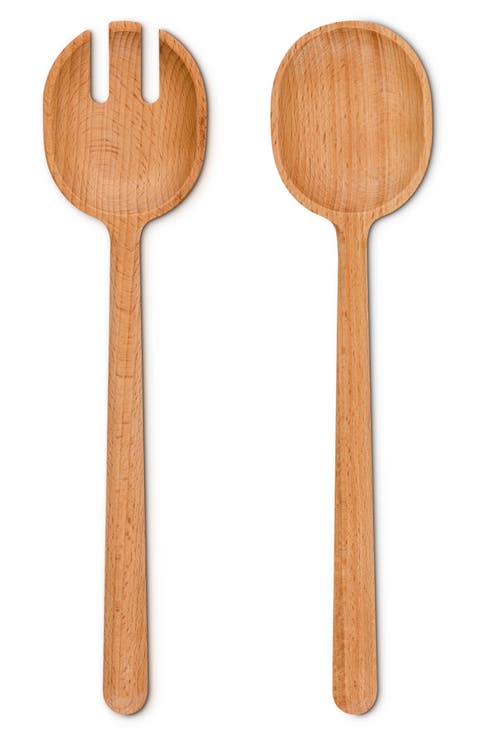 2-Piece Signature Wood Salad Set