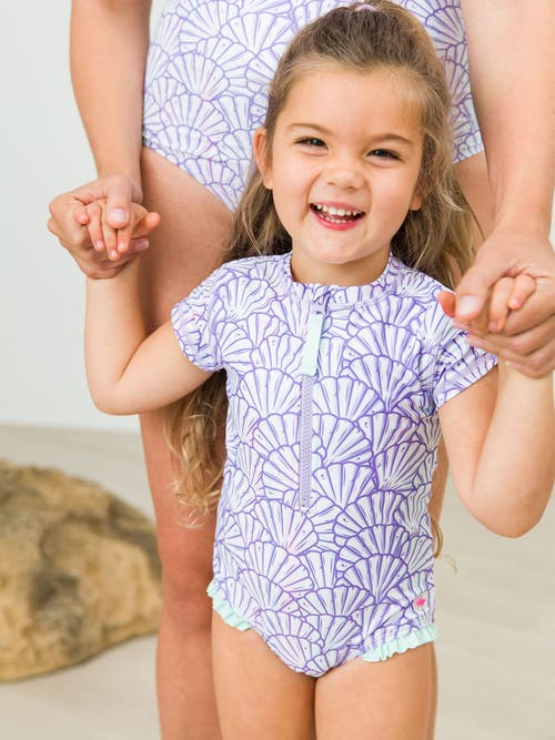 Shop Rufflebutts Girls Short Sleeve Upf50+ One Piece Rash Guard