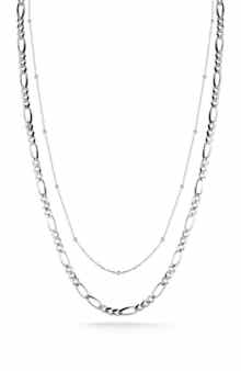 GLAZE JEWELRY Sterling Silver Double Layer Necklace