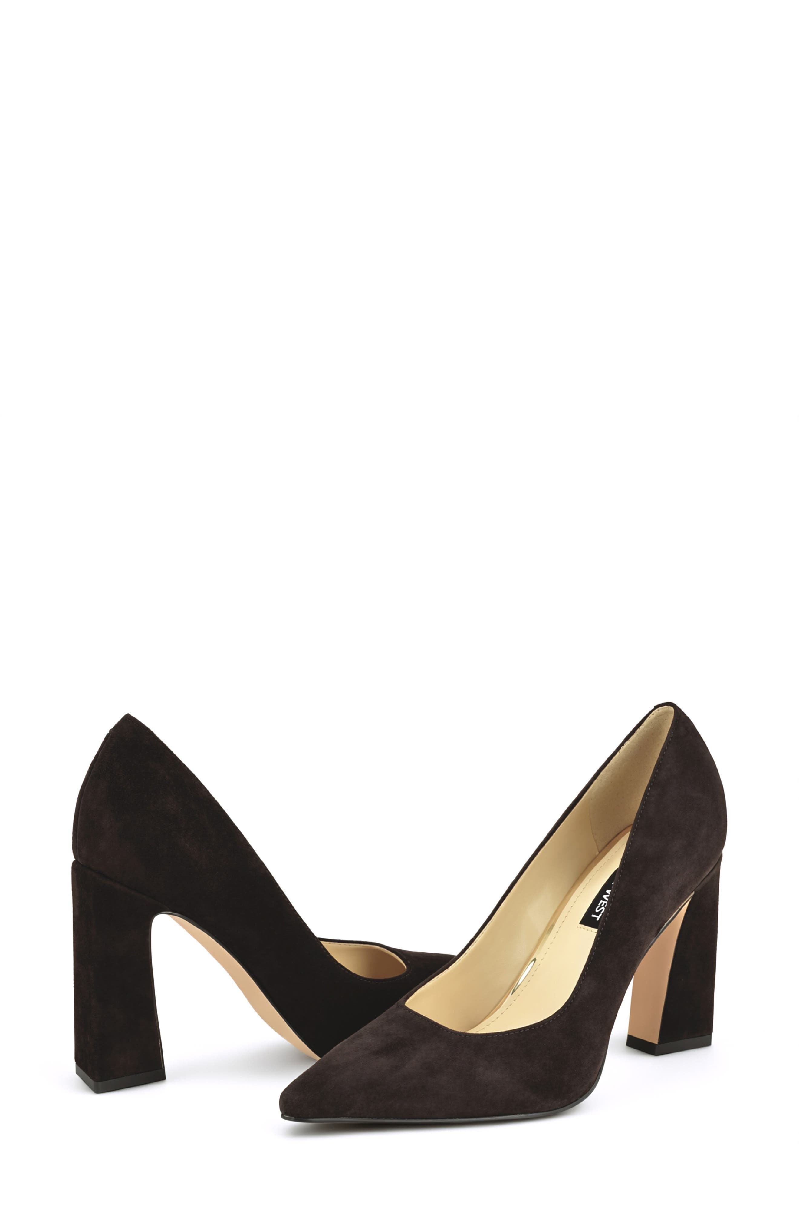 Tamant Pointed Toe Pump, Alternate, color, DARK BROWN