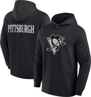 FANATICS Men's Fanatics Black Pittsburgh Penguins Elements Blaze Tri-Blend Long Sleeve Hoodie T-Shirt