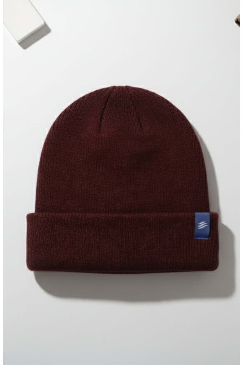 The Softest Ultra cozy Yak Yarn Heathered Knit Beanie, Alternate, color, Wine