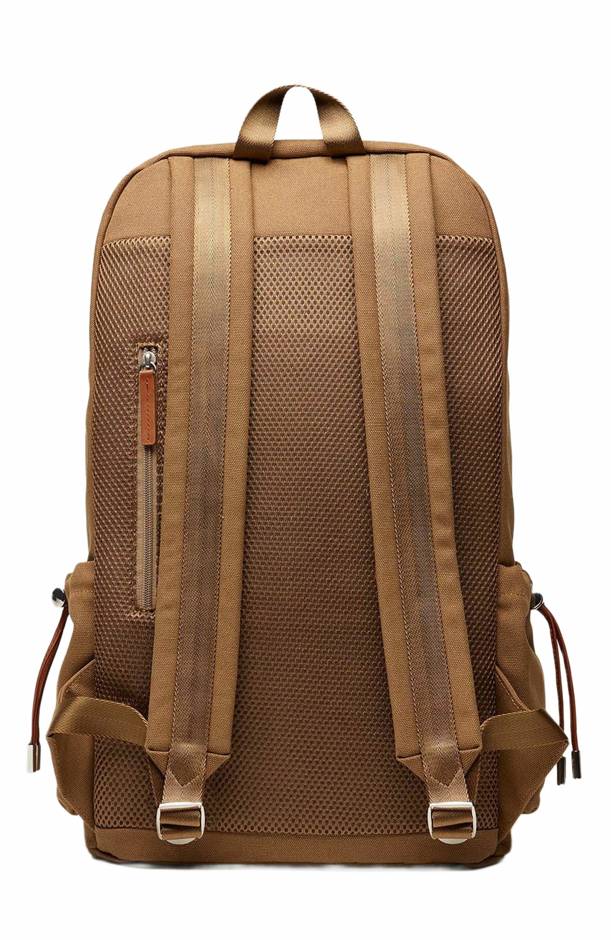 Bishop Organic Cotton Canvas Backpack, Alternate, color, Dark Camel