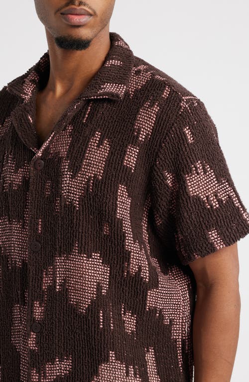 Oas Brink Cuba Crochet Camp Shirt In Purple Multi