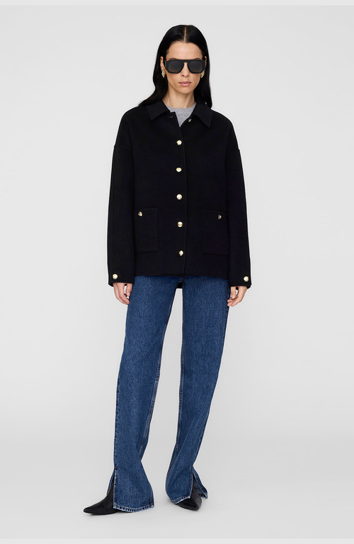 Anine Bing Luca Cashmere Blendjacket In Black