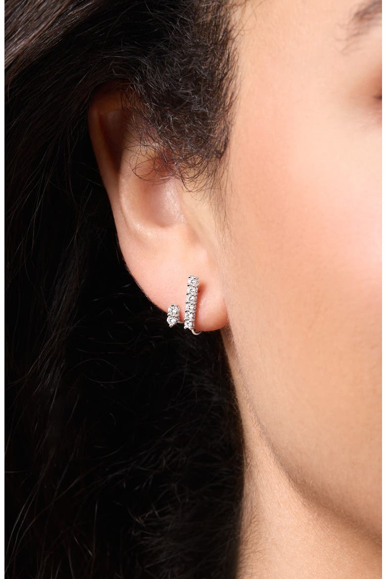 Diamond Stud Earrings, Alternate, color, 18K WHITE GOLD
