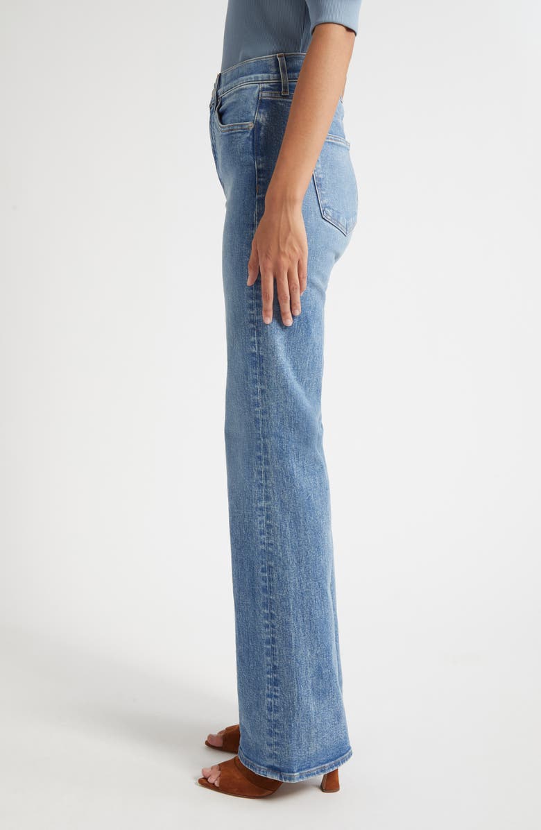 Veronica Beard Crosbie High Waist Wide Leg Jeans, Alternate, color, Ripple Haze