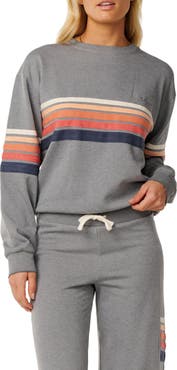 Rip Curl Surf Revival Relaxed Striped Sweatshirt