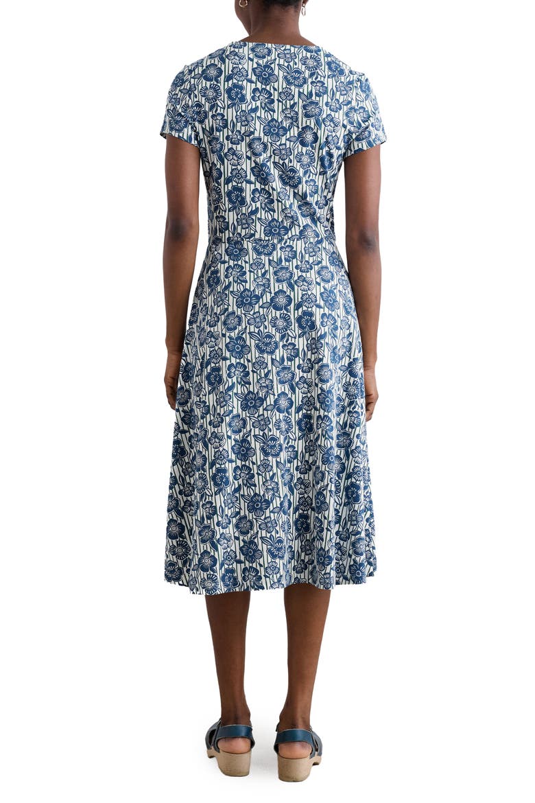 Pier View Floral Midi Fit & Flare Dress, Alternate, color, FLORAL IMPRINT CHALK