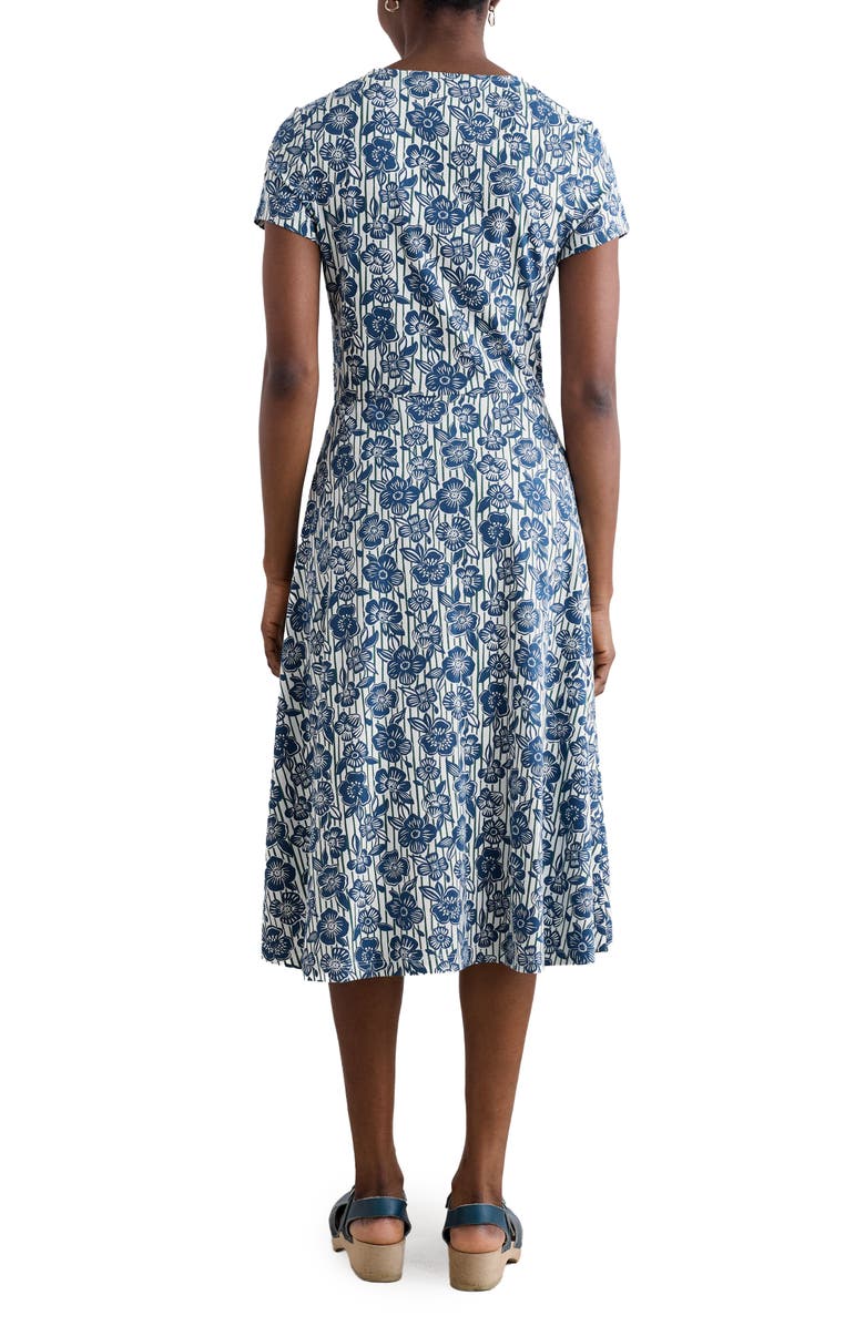 Seasalt Cornwall Pier View Floral Midi Fit & Flare Dress, Alternate, color, Floral Imprint Chalk
