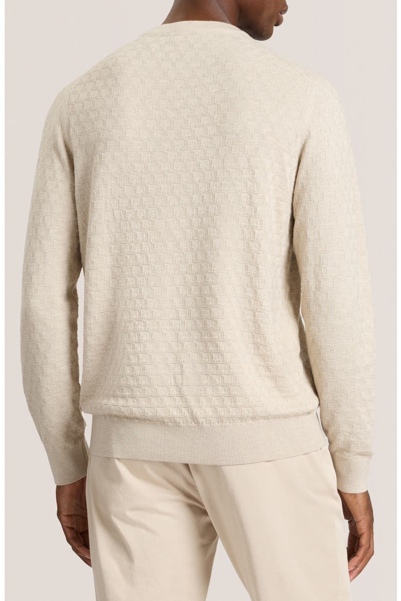 'T' Stitch Crewneck Sweater, Alternate, color, EGRET HEATHER