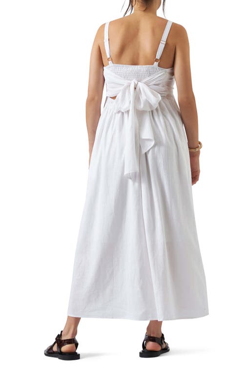 RIPE MATERNITY RIPE MATERNITY SIMONE TIE BACK LINEN BLEND DRESS 