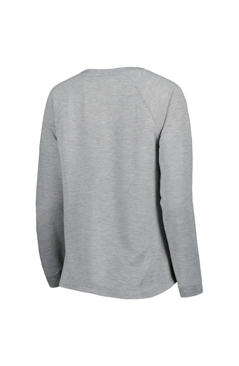 Outerstuff Juniors Heathered Gray Chicago Bears All Striped Up Raglan Long Sleeve T-Shirt, Alternate, color, Heather Gray