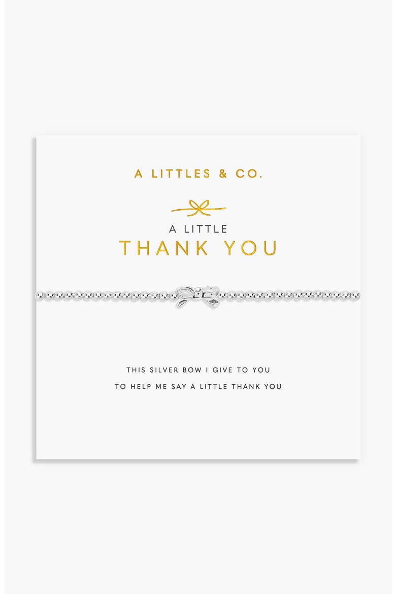 A Little 'Thank You' Bracelet, Main, color, Silver Plated