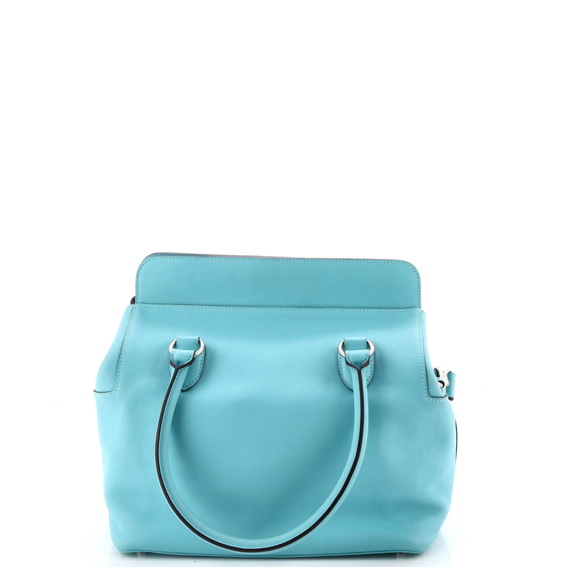 Pre-Owned Hermes Toolbox Bag Swift 26, Alternate, color, Bleu Atoll