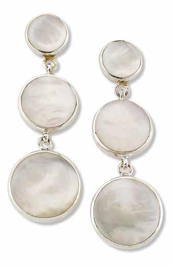Sterling Silver Mother of Pearl Drop Earrings