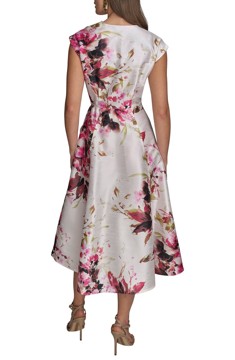 Donna Karan New York Floral Tiered Wrap Dress, Alternate, color, 