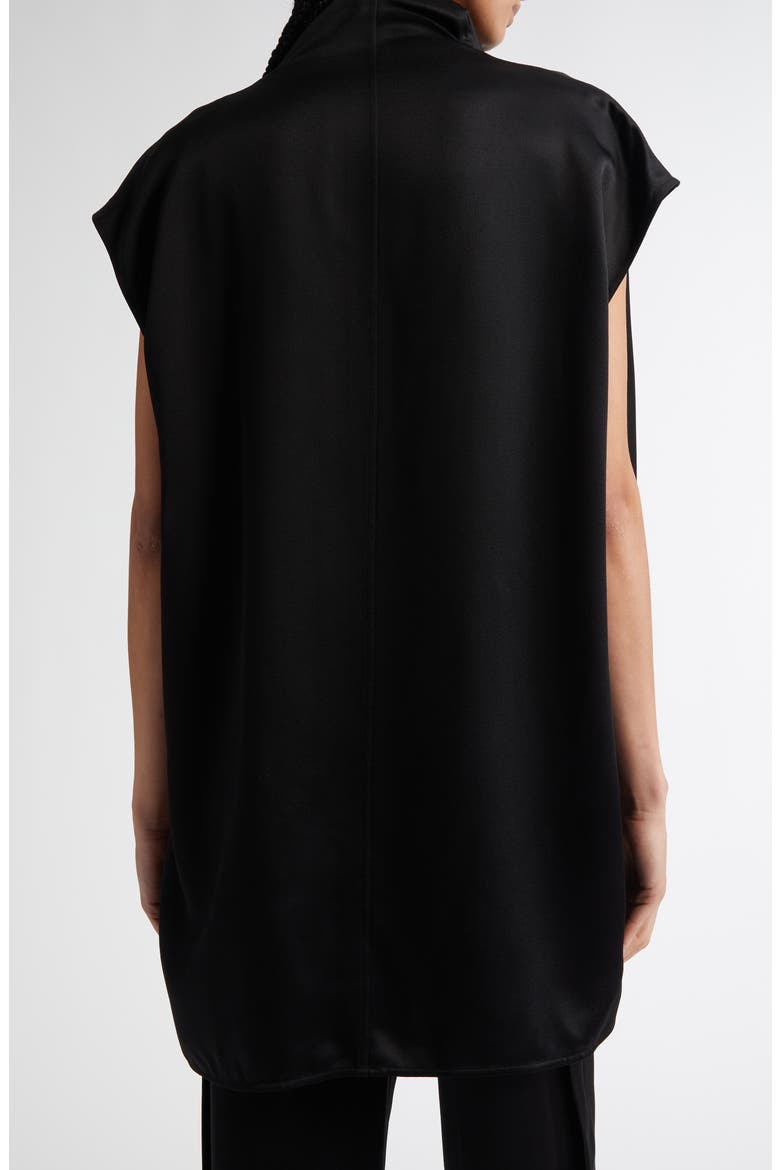 Sleeveless Funnel Neck Top, Alternate, color, BLACK