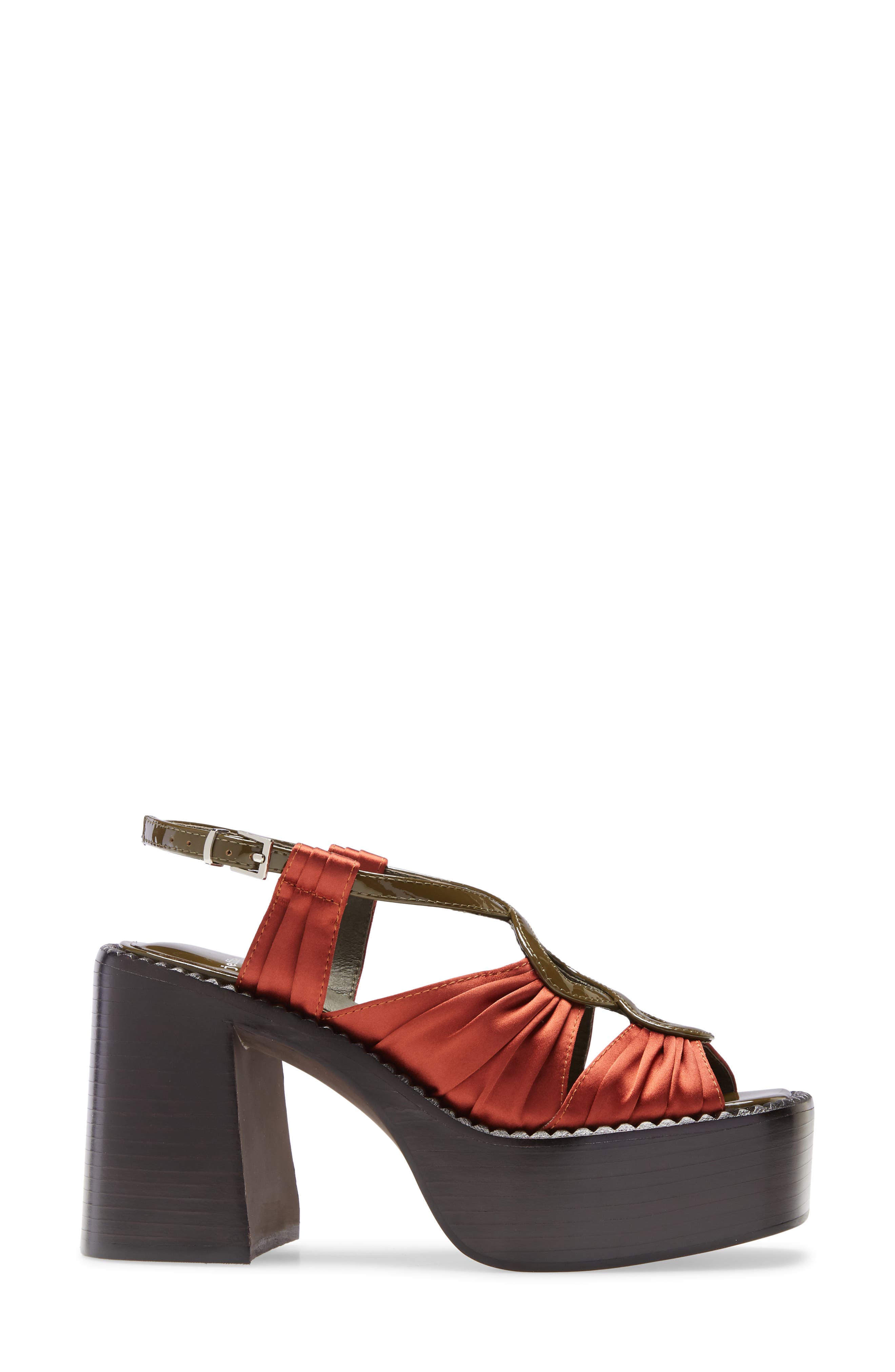 Rockshow Platform Sandal, Alternate, color, RUST SATIN KHAKI
