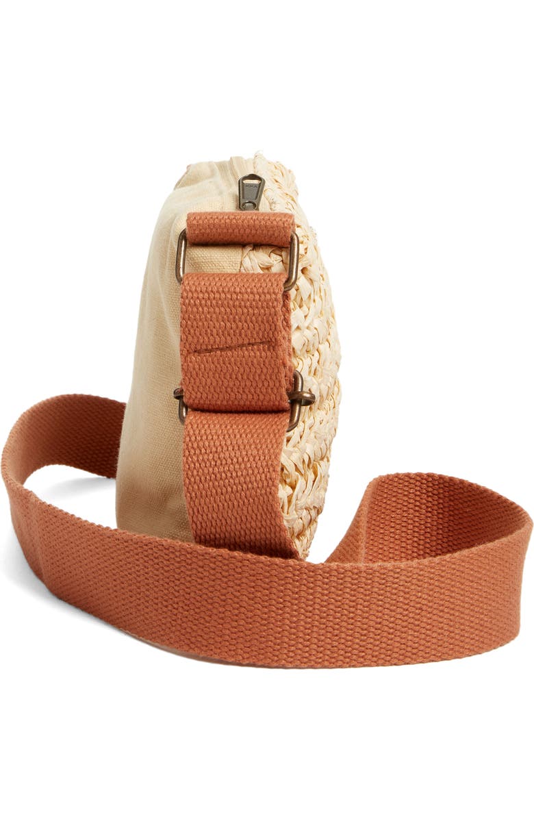Rip Curl Crochet Straw Crossbody Bag, Alternate, color,
