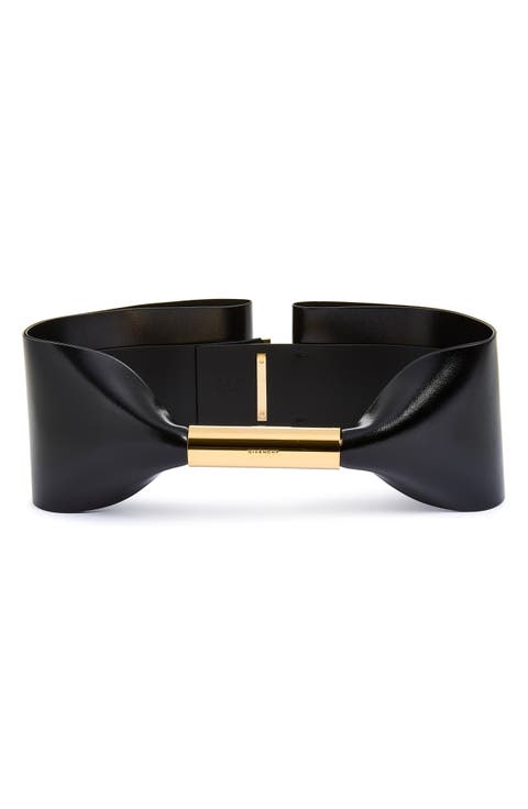 Giant Bow Leather Belt
