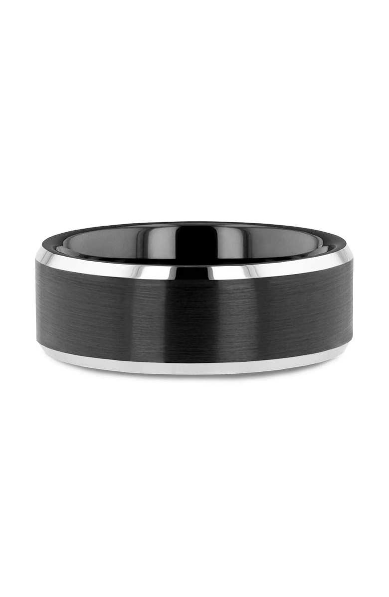 Larson Jewelers Aston Brushed Center Tungsten Wedding Band, Alternate, color, 6Mm