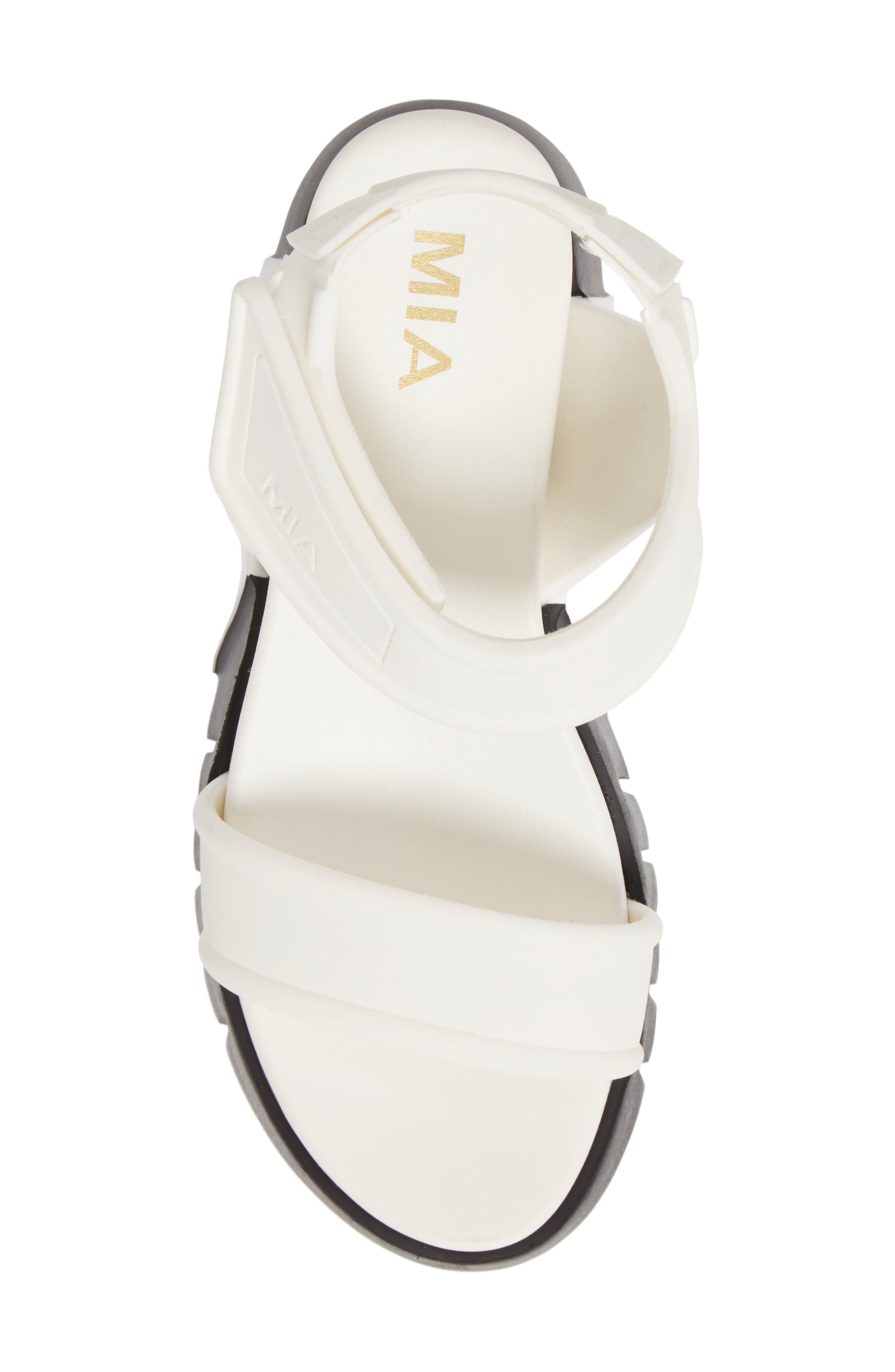 Zita Platform Wedge Sandal, Alternate, color, WHITE RUBBER