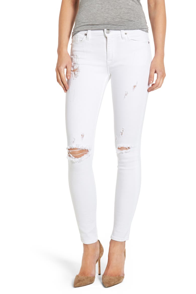 Hudson Nico Ripped Ankle Super Skinny Jeans, Main, color, STRIFE
